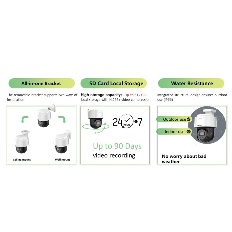 HIKVISION 4MP 4G Hybrid CCTV Camera | Smart Pan/Tilt | 2 Way Audio