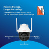 MANOMAY Protect Pro 3MP 4G SIM Security Camera | 360 degree Outdoor Pan Tilt CCTV | STQC Approved | Smart AI Human Auto Tracking | Two-Way Audio | Color Night Vision | IP66 Waterproof, Alexa, 256GB Memory Card