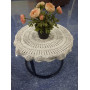 Handmade Crochet Place Mat | Multi Purpose Mat for Home (Diameter 60 cm, White)