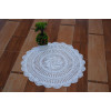 Handmade Crochet Place Mat | Multi Purpose Mat for Home (Diameter 60 cm, White)