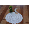 Handmade Crochet Place Mat | Multi Purpose Mat for Home (Diameter 60 cm, White)