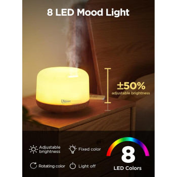 Premium Essential Oil Diffuser 500 ML | 5 in 1 Ultrasonic Aromatherapy Fragrant Oil Humidifier Vaporizer | Timer & Auto-Off Safety Protection Quiet Diffusers