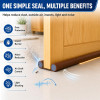 39 Inches Door Guard | Bottom Seal Strip Gap Filler for Doors | Soundproof, Noise Reduction, Dust & Insect Protector | Door Strip (Pack of 5)