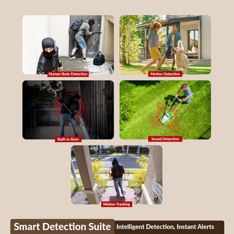CP PLUS 4MP Quad HD Wi-Fi CCTV Outdoor Camera | 360 degree Pan & Tilt | Color Night Vision | Smart Detection Suite | View & Talk | Cloud Recording | OK Google - CP-Z43Q