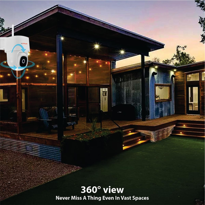 CP PLUS 4MP Quad HD Wi-Fi CCTV Camera | 360 degree Pan & Tilt | Full-Color Night Vision | Smart Detection Suite | CTC Cyber Secure Tech | OK Google | View & Talk | Cloud Recording - CP-Z45Q