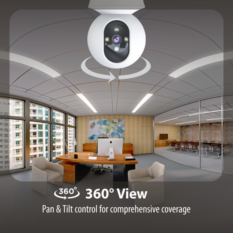 CP PLUS 3MP Smart Wi-Fi CCTV Camera with 360 degree Pan & Tilt | View & Talk | Smart Detection Suite for Home | Night Vision 30 Meter | Cloud Recording | Cyber Secure Tech | EZ-P34Q