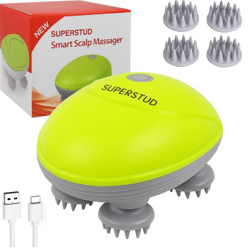 Rechargeable Electric Head Massager For Hair Scalp Growth | 3 Speed Modes | Head Scratcher for Relaxation, Stress Relief & Deep Head Cleaning