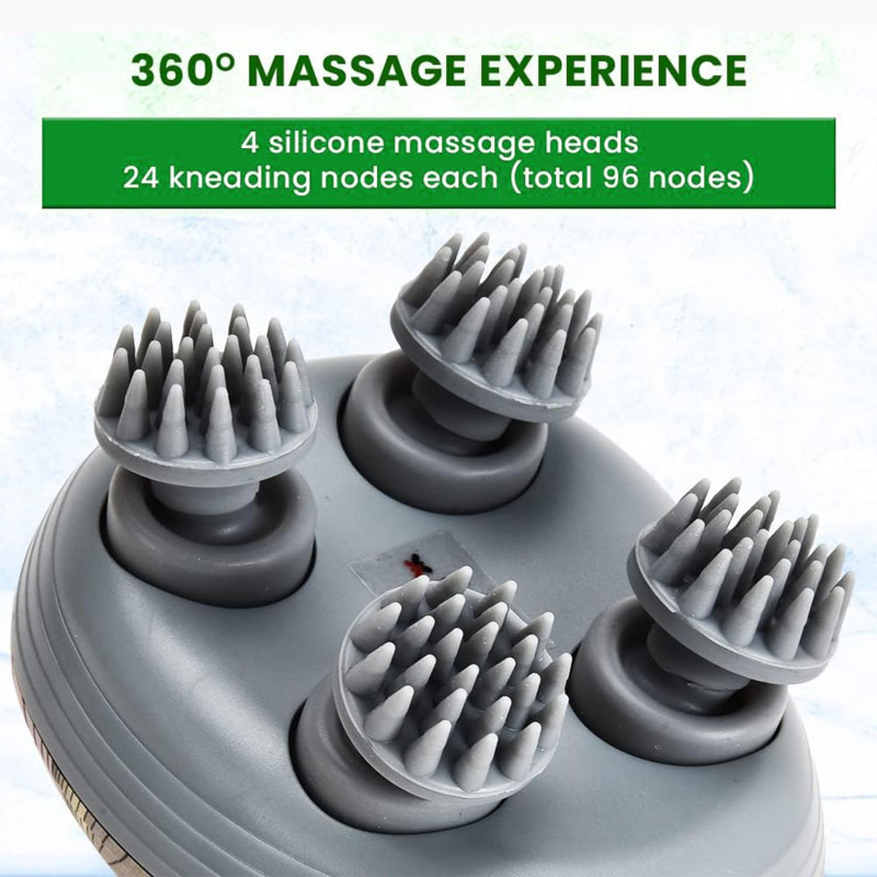 Rechargeable Electric Head Massager For Hair Scalp Growth | 3 Speed Modes | Head Scratcher for Relaxation, Stress Relief & Deep Head Cleaning