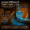 Premium Camphor Diffuser | Fragrance Essential Oil Kapoor Dani for Home | Electric Aroma High Coverage Electrical Night Lamp for Office Home (Blue)