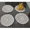 Handmade Crochet Round Doily (Beige in Color) | Set of 4 in 10 cms Diameter