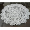 Handmade Crochet Round Placemat mat (White, 40cms Diameter)