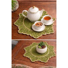 Handmade Designer Crochet Table Mat 13.5 Inch | Ideal for Bedside & Side Tables, Coffee Tables, Plant Stands | Decorative Accent Mat