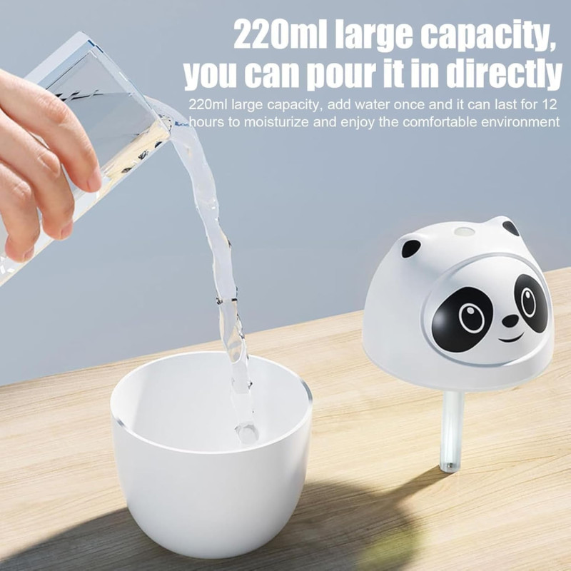 Essential Oil Diffuser 3 in 1 Humidifier | Ultrasonic Cool Mist | LED Lights | Aromatherapy Air Freshener (Panda Shape)
