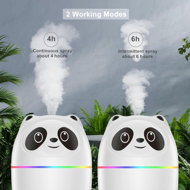 Essential Oil Diffuser 3 in 1 Humidifier | Ultrasonic Cool Mist | LED Lights | Aromatherapy Air Freshener (Panda Shape)