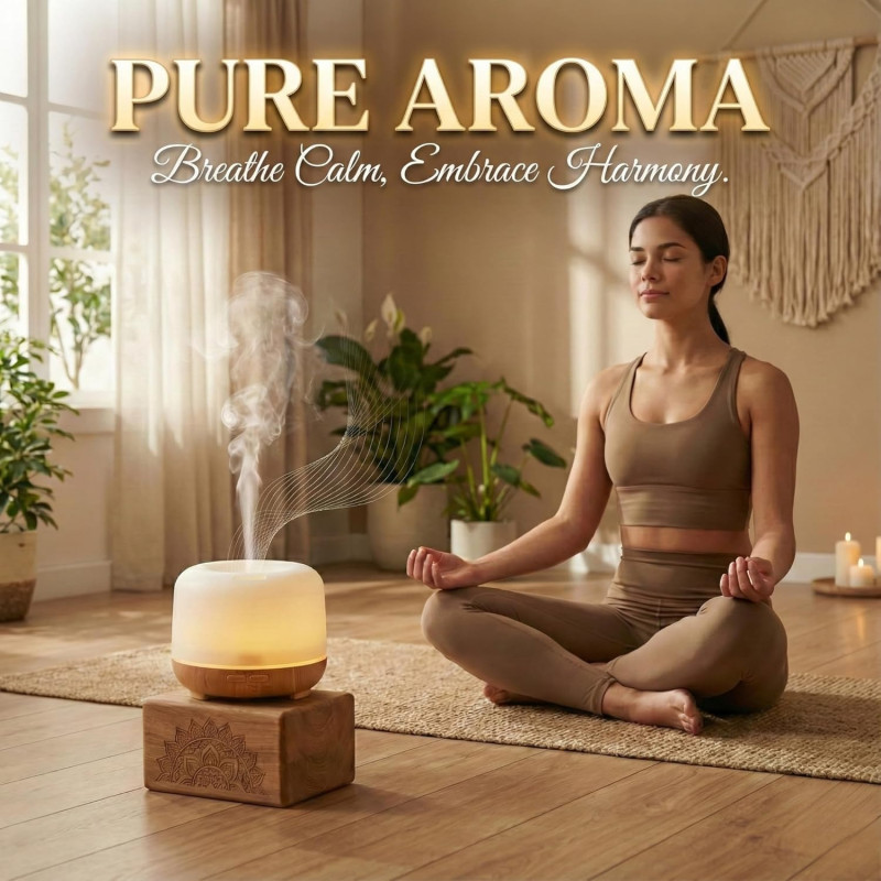 5 in 1 Oil Scented Diffusers | 500ml Essential Oil Humidifier | Ultrasonic Cool Mist | LED Lights | Aromatherapy Air Freshener for Home, Office