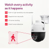 Godrej 3MP Wifi Smart CCTV Camera | 360 degree View | EVE Pro Wifi Mini PT | Night Vision | AI Human Tracking | Motion Detection | 2-Way Talk | 256GB SD Card & Alexa Support