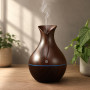 Aroma Humidifier for Room & Home | Wood Grain Essential Oil Diffuser | Ultrasonic Cool Mist Air Humidifier | 3 Colour LED Light | Touch Control | Auto Shut-Off | 200ml