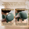 Bionic Heated Massager, Wireless Portable Shiatsu Neck and Back Massager | Electric Deep Tissue 4D Kneading Massage, Human Hand Design for Pain Relief