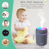 Oil Diffuser & Cool Mist Humidifier | LED Night Light, Quiet Aroma Diffuser | Wooden Grain Air Freshener