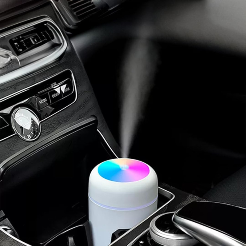 Oil Diffuser & Cool Mist Humidifier | LED Night Light, Quiet Aroma Diffuser | Wooden Grain Air Freshener
