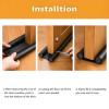 PVC Door Guard Gap Filler | Bottom Seal Strip-Sound-Proof, Reduce Noise, Dust Blocker, Insect Protector, Door Guard (39 Inches Pack of 3)