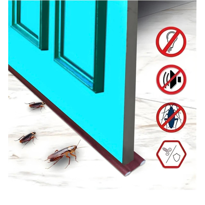 PVC Door Guard Gap Filler | Bottom Seal Strip-Sound-Proof, Reduce Noise, Dust Blocker, Insect Protector, Door Guard (39 Inches Pack of 3)