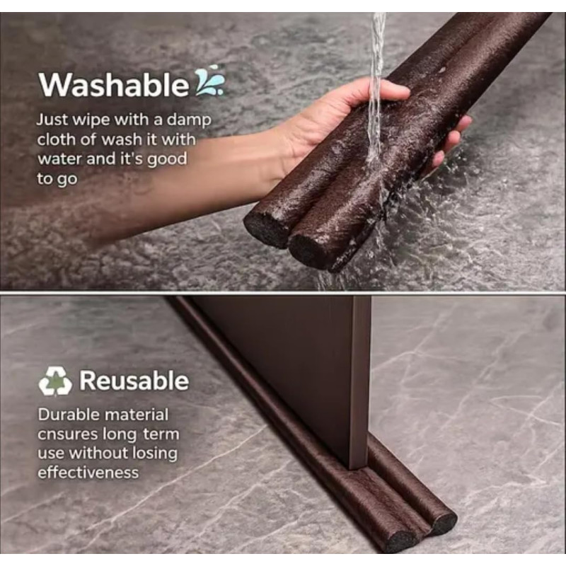 PVC Door Guard Gap Filler | Bottom Seal Strip-Sound-Proof, Reduce Noise, Dust Blocker, Insect Protector, Door Guard (39 Inches Pack of 3)