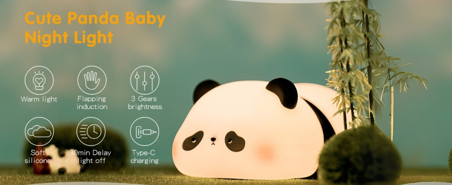One94Store Kids Sleeping Panda Night Light 