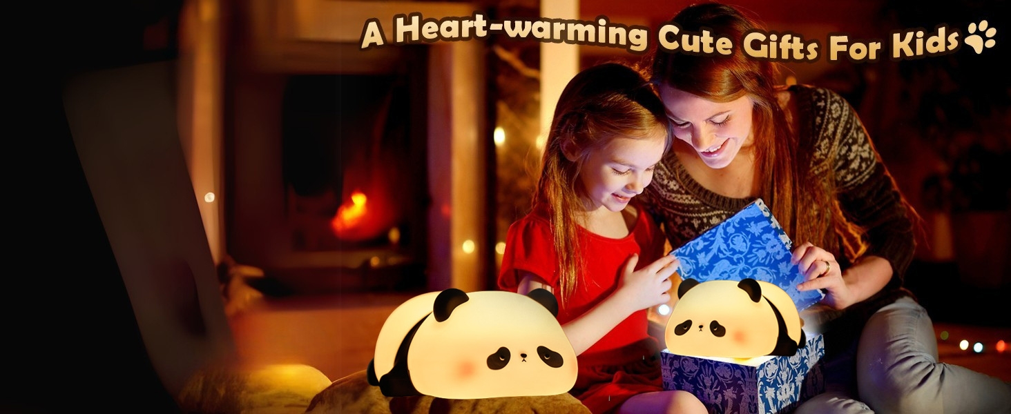 One94Store Kids Sleeping Panda Night Light Touch Silicone Animal Night Lamp