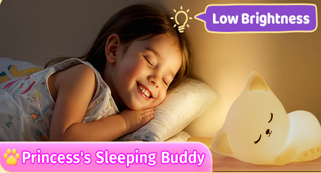 kids night lamp child safe lamp portable cat light baby room lamp kawaii cat light v dimmable ni