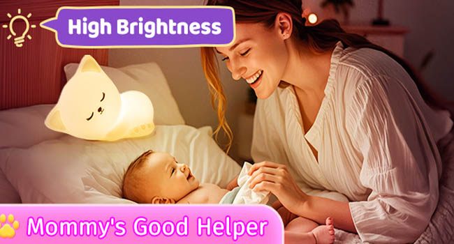 cat LED light cute cat lamp toddler night light nursery night light kids bedside lampgift for ki