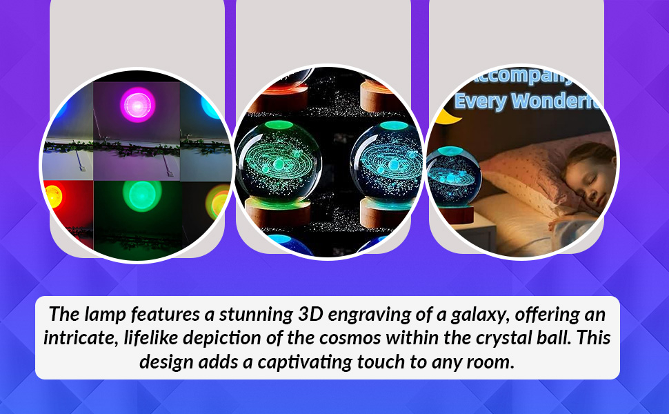 crystal ball night light glass solar system crystal ball light planets lamp glass ball crystal solar